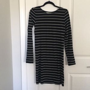 Black and white stripe dress